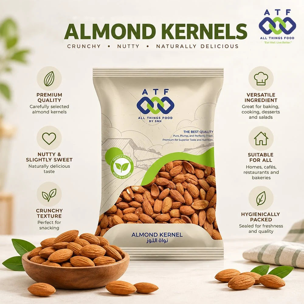 Premium Almond Kernels 1KG - Smiling Coast